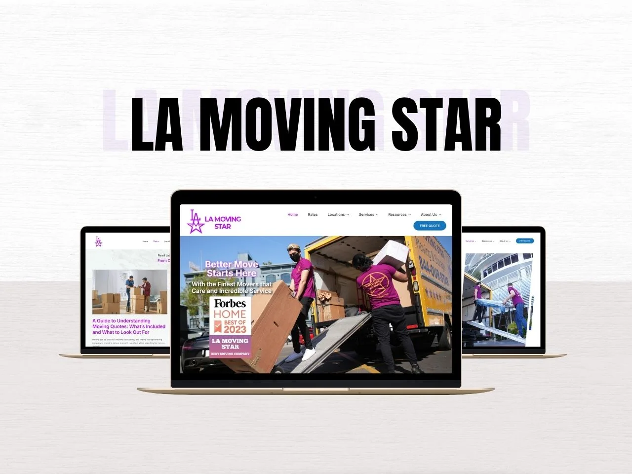 LA Moving Star — homepage on desktop