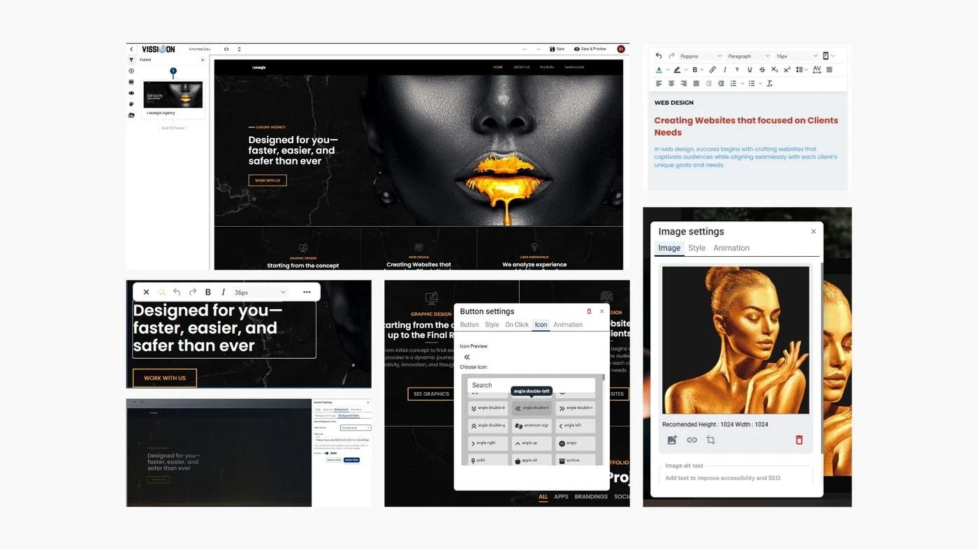 Vissioon Builder — template library